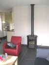 Foto van haard in woonkamer